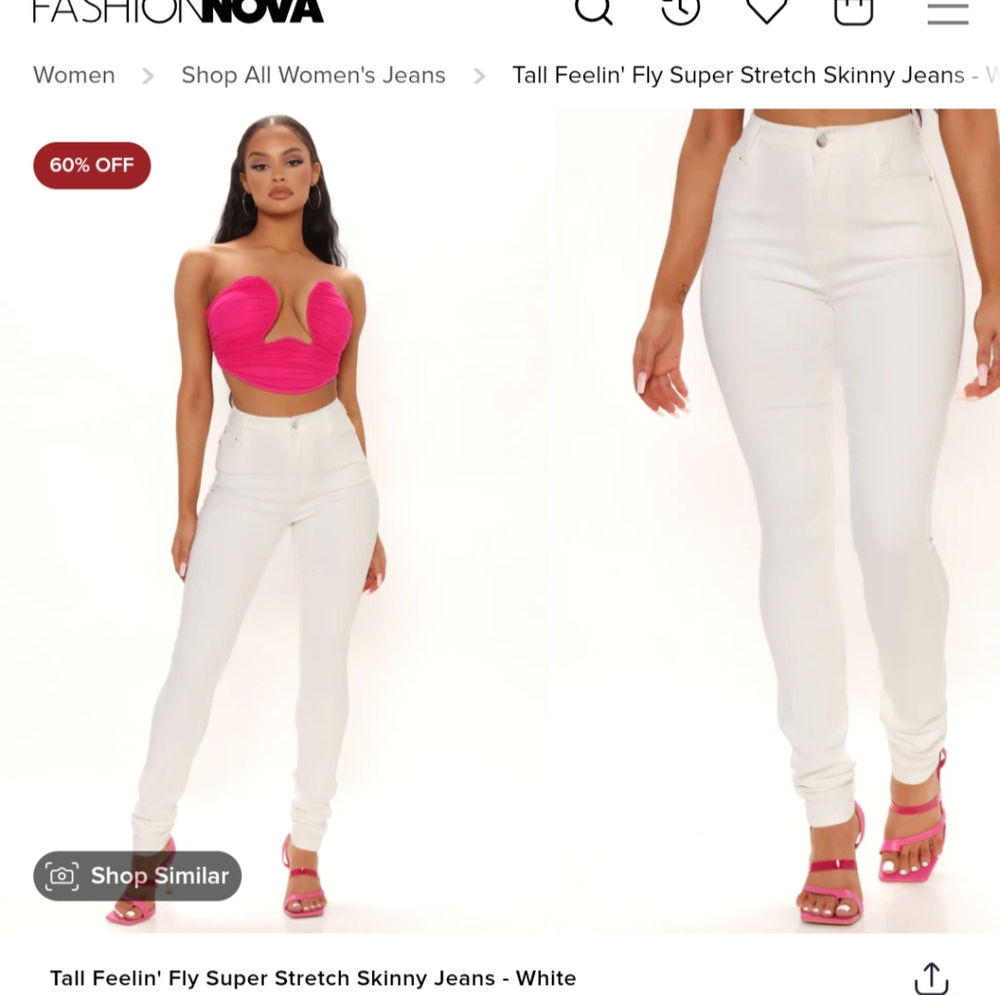 Fashion Nova White Jeans